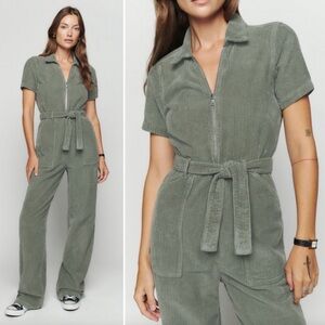 Reformation Cassidy Jumpsuit in Moss. NWT. Size 4